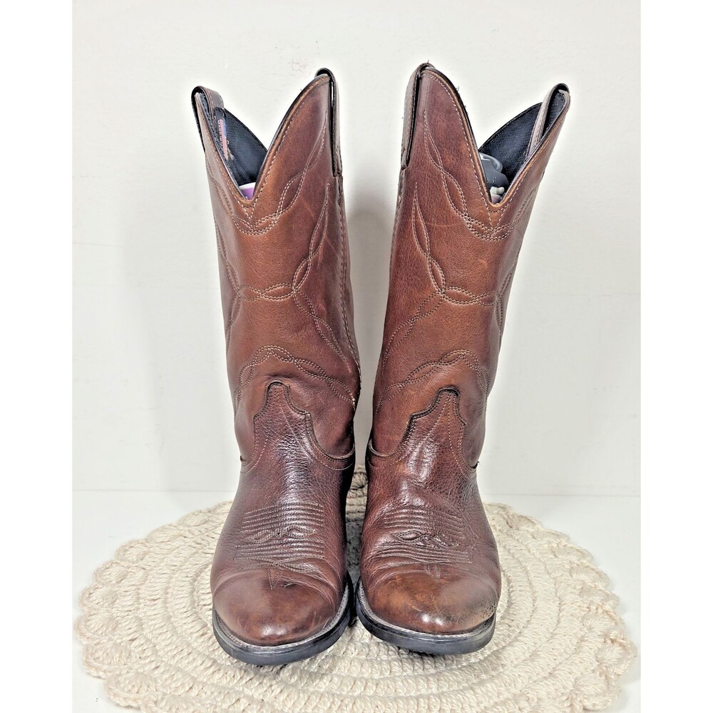 MENS LAREDO TUSCON TRUCKER COWBOY BOOT 10D MADE IN USA OIL RESISTANT NON MARKING
